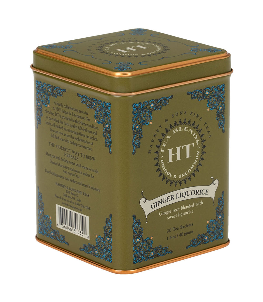Black Tea | Harney and Sons | Ginger Liquorice 20 Ct Tin- HT